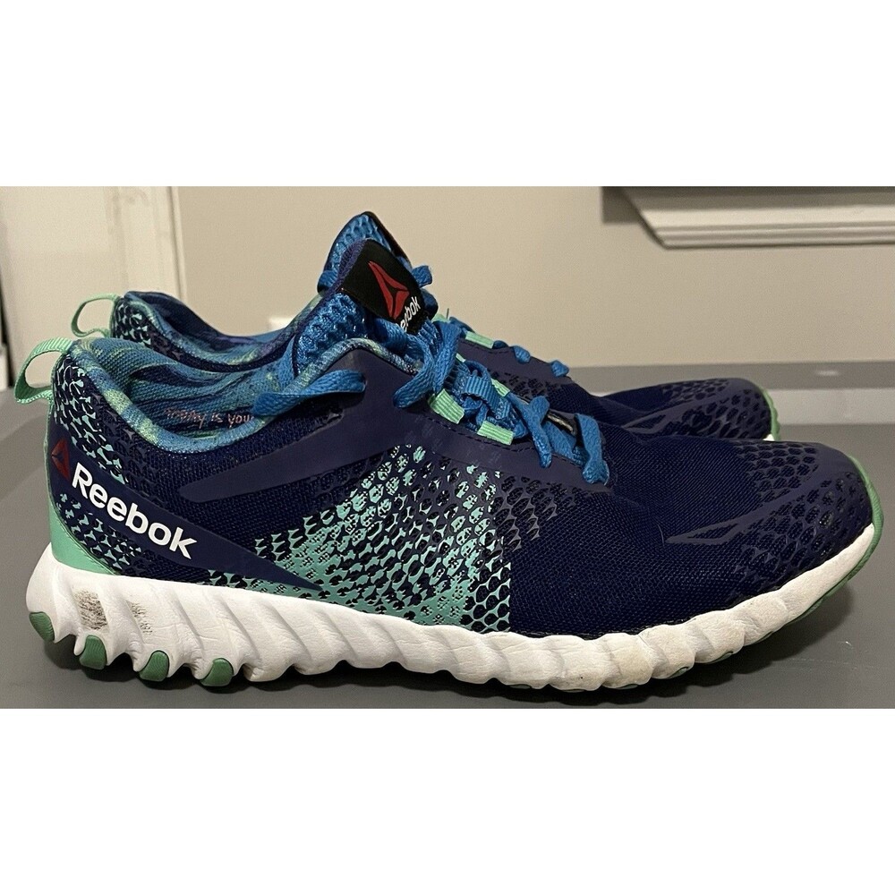 Reebok Twistform Blaze women's running shoes Night Beacon blue & teal Size 8.5